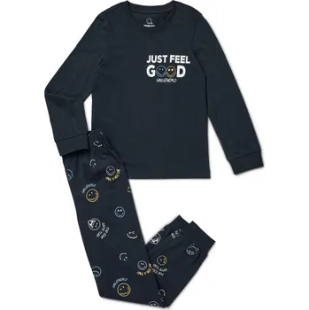 Chlapecké pyžamo 710635 - Tchibo - Dětské pyžamo Smileyworld® - pro kluky - vel. 134/140 - barva: modrá/s potiskem