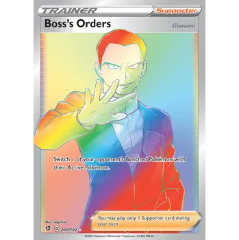 Sběratelská karetní hra Pokémon Boss's Orders - Giovanni 200/192 - Rebel Clash