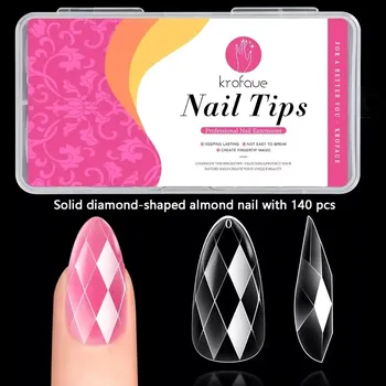 Umělé nehty 3D Mandlové tipy-140ks