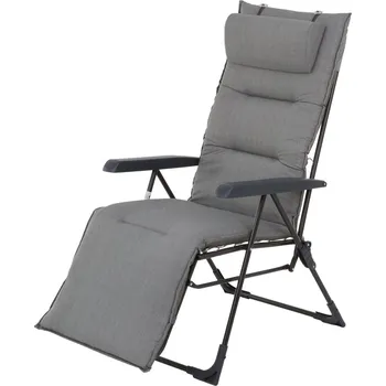 Zahradní skládací křeslo IMPERIAL Plus — kov, šedá