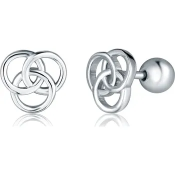 Náušnice Moonlit Stříbrné náušnice spletené kruhy