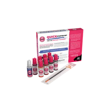 Modelářská barva AK-Interactive AK QUICK GEN Starter Set (1 Brush)