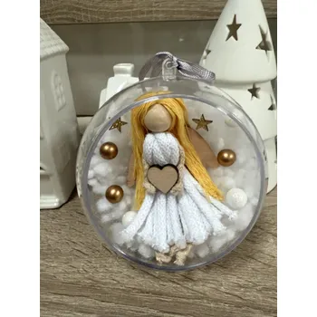 Vánoční dekorace Vánoční andělka v baňce II.