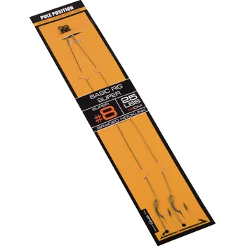 Rybářský háček Pole Position Hotové návazce Basic Rig Super 25 lb vel. 2