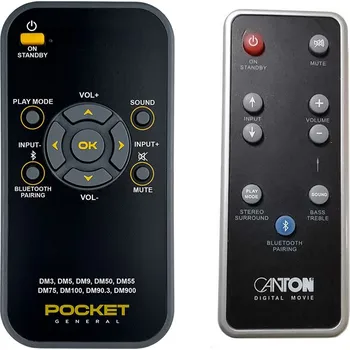 CANTON DM3, DM5, DM9, DM50, DM55, DM60, DM75, DM100, DM90.3, DM900 - dálkový ovladač duplikát