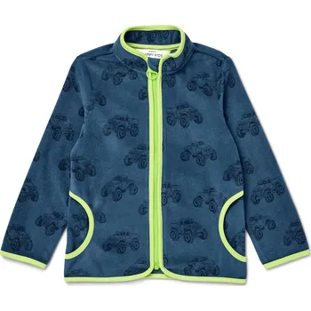 704996 - Tchibo - Dětská fleecová bunda - pro kluky - vel. 86/92 - barva: modrá/s potiskem