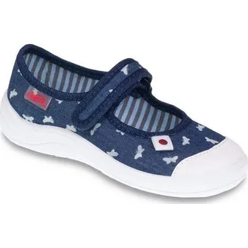 Dívčí bačkory Dívčí balerínky BEFADO TIM 208X038 - motýlci Velikost: 26