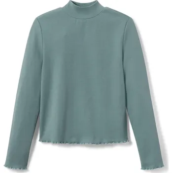 Dívčí tričko 710391 - Tchibo - Dětské žebrované triko s dlouhým rukávem - pro dívky - vel. 146/152 - barva: zelená