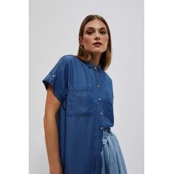 DÁMSKÁ KOŠILE L-KO-4008 TMAVĚ MODRÁ Marisse modrá | bílá | světle modrá 2180876