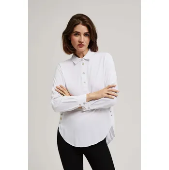 Dámská košile Košile s ozdobnými knoflíky Moodo bílá 2474565