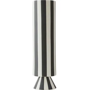 Váza OYOY, Váza Toppu, 31 cm, černo-bílá - Formadore