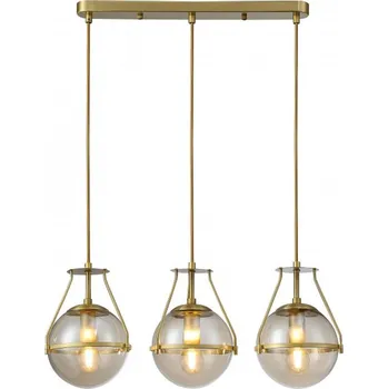 Svítidlo GTV Drop závěsné svítidlo 3x25 W průhledná-zlatá OS-DRO3-40-DEC