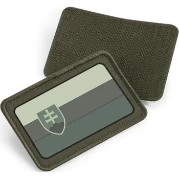 Kšiltovka Bavlněná odnímatelná nášivka Rip-Strip™ se Slovenskou vlajkou, zelená, Barva zelená, Velikost UNI