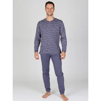 Pánské pyžamo EVONA a.s. Pánské dlouhé pyžamo P ORFEUS - P ORFEUS XL