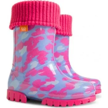 Dívčí holínky FIRMA HANDLOWO USLUGOWA ARTRO Dětské holinky TWISTER LUX PRINT C, růžové vel. 20-27, Velikost 24/25