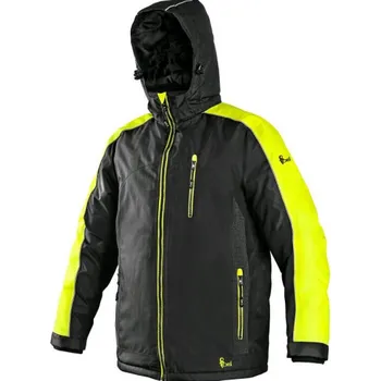 CANIS Pánská zimní bunda BRIGHTON, černo-žlutá, Barva čierno-žltá, Velikost 4XL