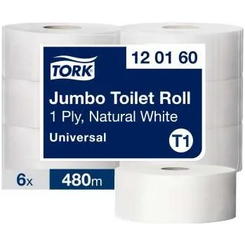 Toaletní papíry Toaletní papír Tork Jumbo - univerzální, 1 vrstvý, recykl, 260 mm, 6 rolí