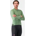 CASTELLI Cyklistický dres s dlouhým rukávem zimní - ESPRESSO THERMAL - světle zelená