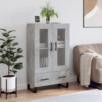 Příborník do zásuvky Nábytek XL Skříň highboard betonově šedá 69,5x31x115 cm kompozitní dřevo 828328