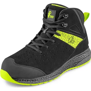 Pracovní obuv CANIS Kotníková bezpečnostní obuv s kompozitovou špicí CXS FIBELINE MALIFERA S3S, Barva čierno-zelená, Velikost 44