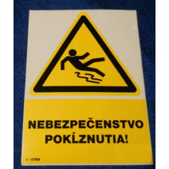 Značení Nová práca, s.r.o. Bezpečnostní tabulka - Nebezpečí uklouznutí