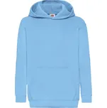 Fruit of the Loom Dětská mikina s kapucí 62-043-0 Sky Blue 152