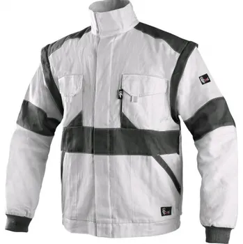 Dílna CANIS Pánská konfekční blůza CXS LUXY EDA, bílo-šedá, Barva bielo-sivá, Velikost 68