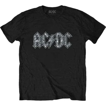 Pánské tričko AC/DC Logo Embellished Black M Tričko