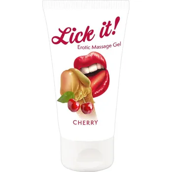 Lubrikační gel Lick it! Lubrikační a masážní gel Třešeň 50 ml