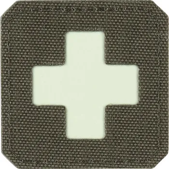Nášivka Nášivka M-Tac Medic Cross Laser Cut Glow - olivová-bílá