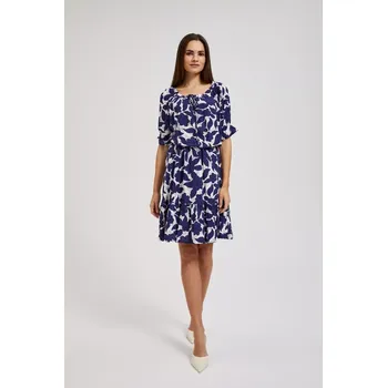 Dámské šaty Dámské vzorované šaty MOODO - fialová Moodo modrá | bílá 2833509