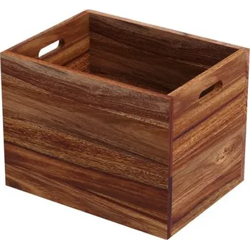 Stojan na knihu Indický nábytek - Koš na noviny 40x30x30 Gani z indického masivu palisandr Natural