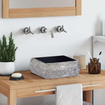 Umyvadlo vidaXL Umyvadlo 30 x 30 x 13 cm mramor [149174] Barva: Černá