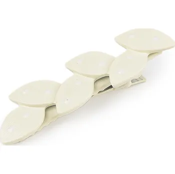 Kovová sponka do vlasů mašle, listy Varianta: 10 krémová nejsvět. list, Balení: 1 ks