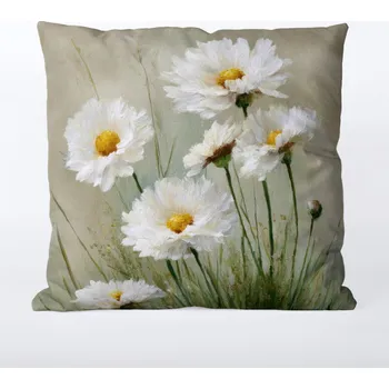 Povlak na polštář 45x45 nepromokavý polyester sedmikrásky 2