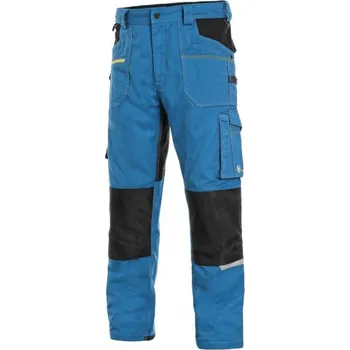 montérky CANIS Pánské kalhoty CXS STRETCH, zkrácené 170-176 cm, modro-černé, Barva modro-čierna, Velikost 58