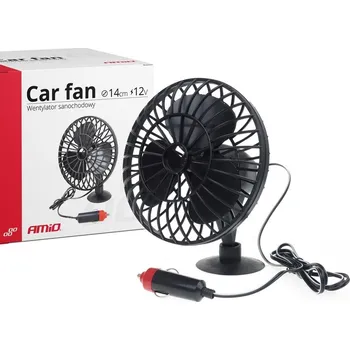 Autodoplněk Amio Ventilátor do auta , 12V | 14 cm, plastový s přisavkou