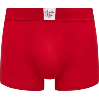 Boxerky Pánské boxerky Calvin Klein Trunk Icon Logo Graphic 1P - berry sangria Červený (M)