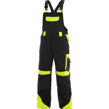 Pánské kalhoty CANIS Pánské kalhoty na šle SIRIUS BRIGHTON, černo-žluté, Barva čierno-žltá, Velikost 46