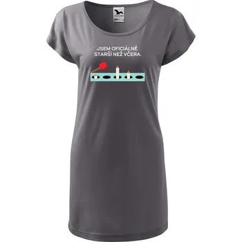 Dámské tričko DOBRÝ TRIKO Dámské tričko/šaty Oficiálně starší Velikost: S, Barva: Ocelová šedá