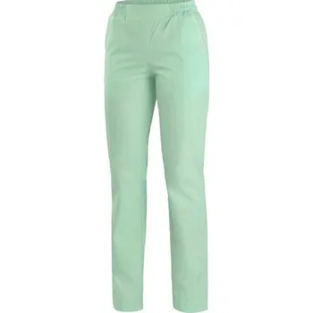 Dámské kalhoty CANIS Dámské kalhoty TARA, světle zelené (DOPRODEJ), Barva zeleno-biela, Velikost 54