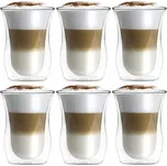 Vialli Design VITA dvoustěnné skleněné termo sklenice na kávu a čaj 300 ml, 6 ks