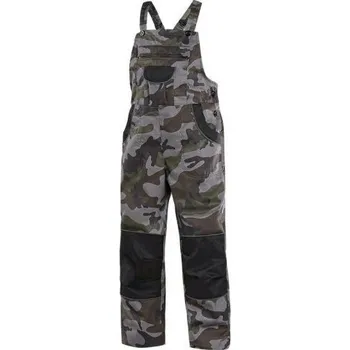 Chlapecké kalhoty CANIS Dětské kalhoty na kšandy CAMO, maskáčové, Barva CAMO, Velikost 128-134 cm