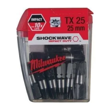 Bit Sada bitů SHOCKWAVE TX25 25mm/bal 25ks, Milwaukee