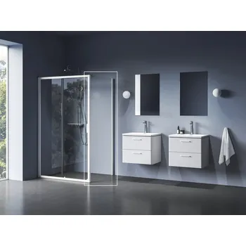 Ravak Blix II sprchová zástěna 100 cm bílá matný/průhledné sklo 9BMA0E00Z1