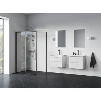 Ravak Blix II sprchová zástěna 80 cm černá matný/průhledné sklo 9BM40300Z1