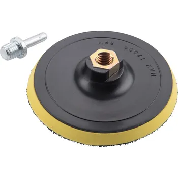 Brusný talíř nosič brusných výseků - M14, suchý zip s redukcí úchytu do vrtačky, O 125mm