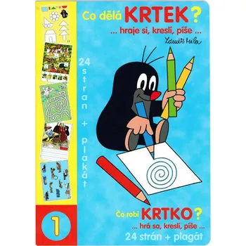 AKIM Krtkův blok samolepkový s aktivitami Co dělá Krteček? A4 | 65554