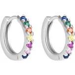 Agato Stříbrné náušnice kruhy s barevnými zirkony AGT-E192KC + 2 měsíce na vrácení zboží