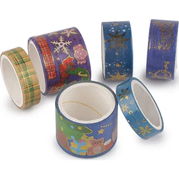 Lepicí páska Washi vánoční ozdobná lepicí páska sada, barva 3 modrá sada